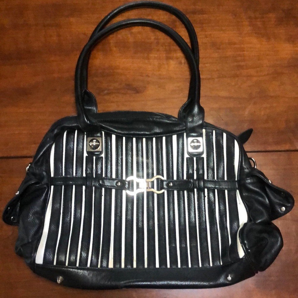 Black and white purse